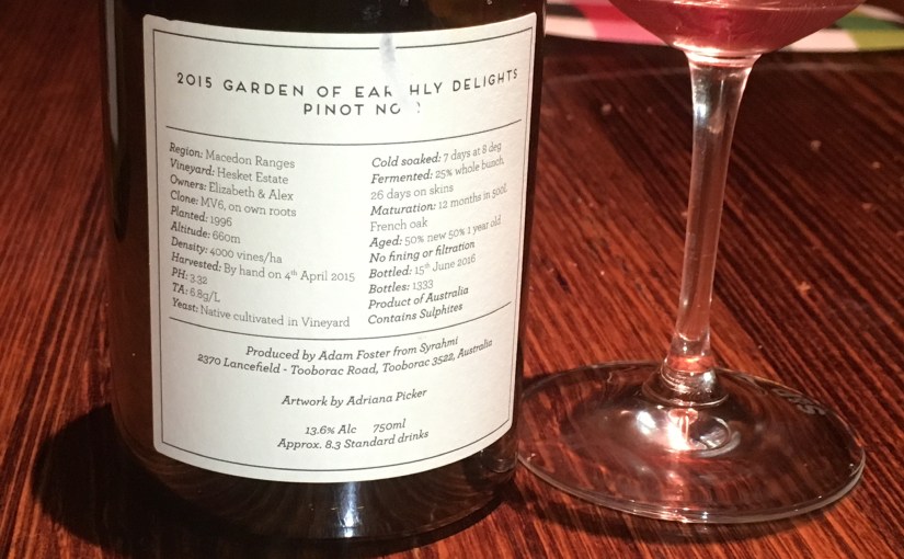 2015 Garden of Earthly Delights Macedon Pinot&nbsp;Noir